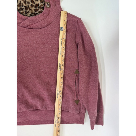 Leehanton Hoodie Women's 2XL Pullover‎ Leopard Hooded Sweatshirt Casual - Picture 5 of 9